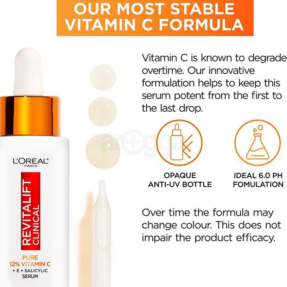 Loreal Paris Revitalift 12% Vitamin C+ E + Salicylic Acid  Tone-Pore-Line Serum  