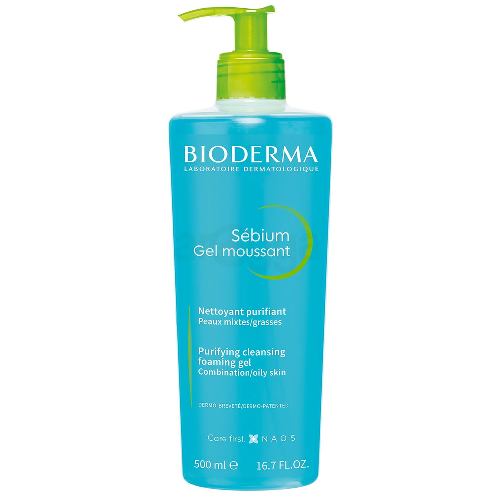 Bioderma Sébium Gel Moussant Purifying Cleansing Foaming Gel for Combination & Oily Skin 500ml  