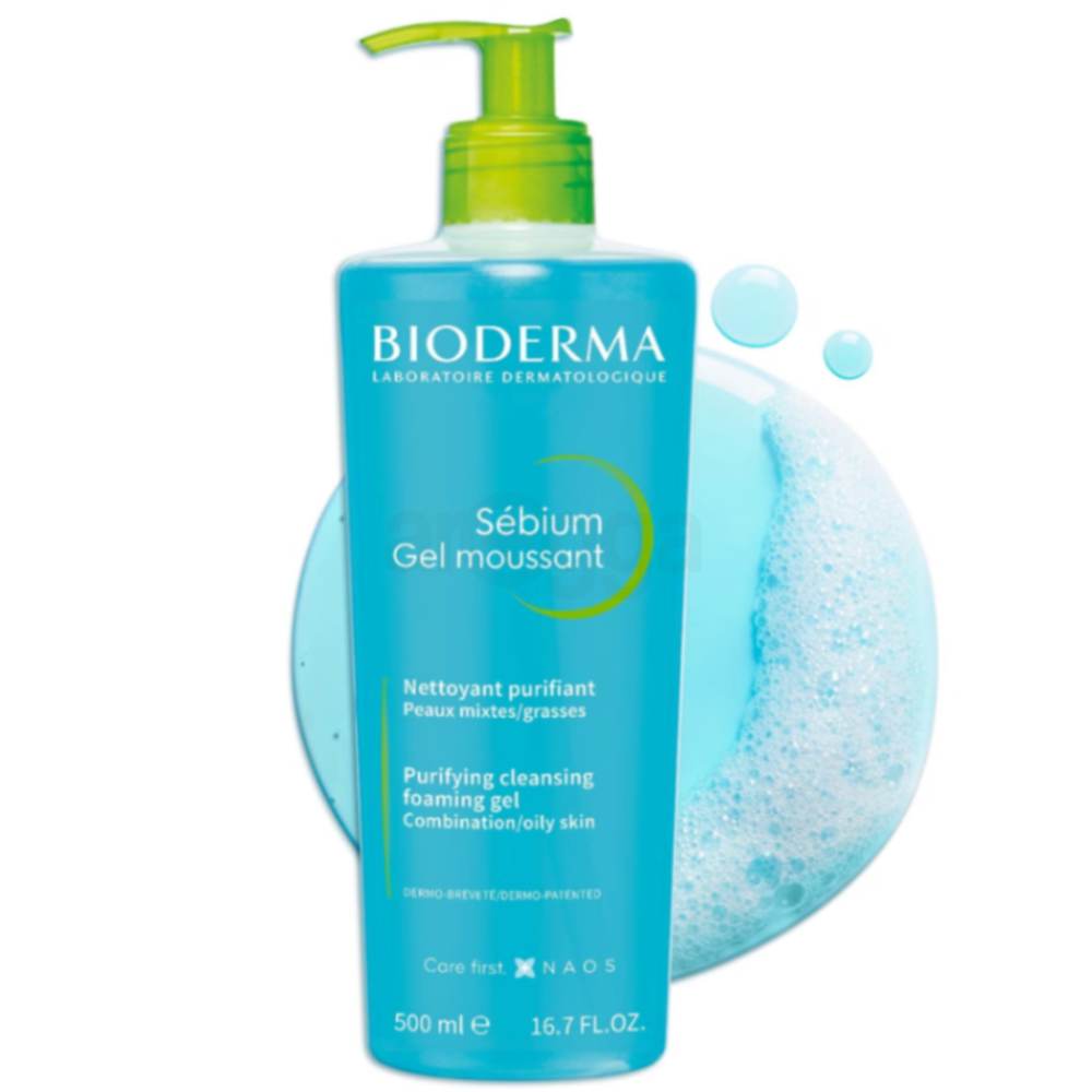 Bioderma Sébium Gel Moussant Purifying Cleansing Foaming Gel for Combination & Oily Skin 500ml  