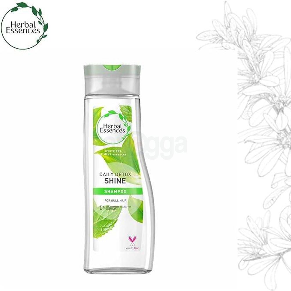 Herbal Essences Daily Detox Shine Shampoo with White Tea & Mint Essences for Dull Hair  