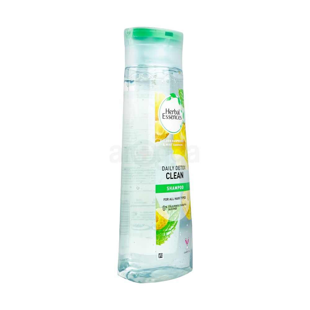 Herbal Essences Daily Detox Clean Shampoo with Golden Raspberry & Mint Essences for All Hair Types  
