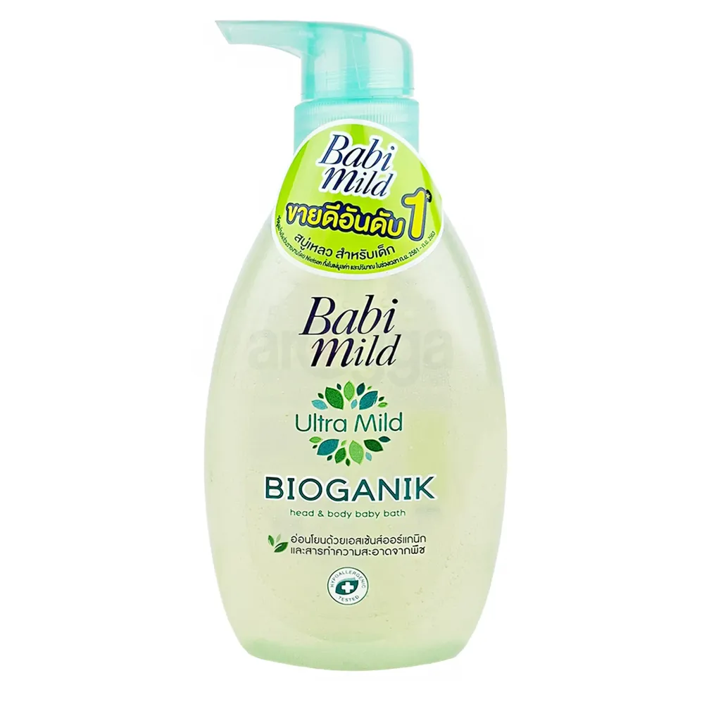 Babi Mild Ultra Mild Bioganik Head and Body Baby Bath Wash 400ml  