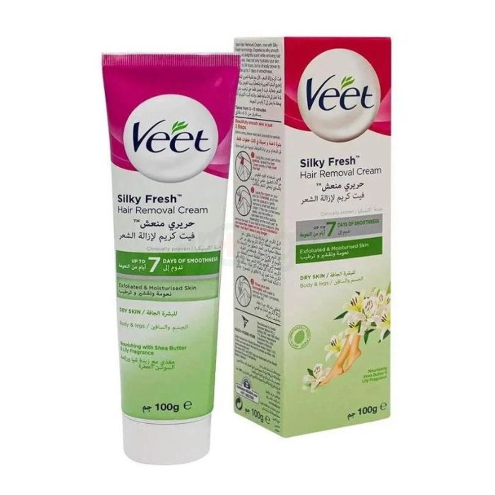 Veet Silky Fresh Hair Removal Cream for Dry Skin 100g  