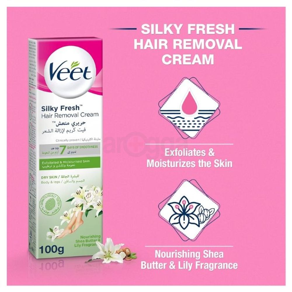 Veet Silky Fresh Hair Removal Cream for Dry Skin 100g  