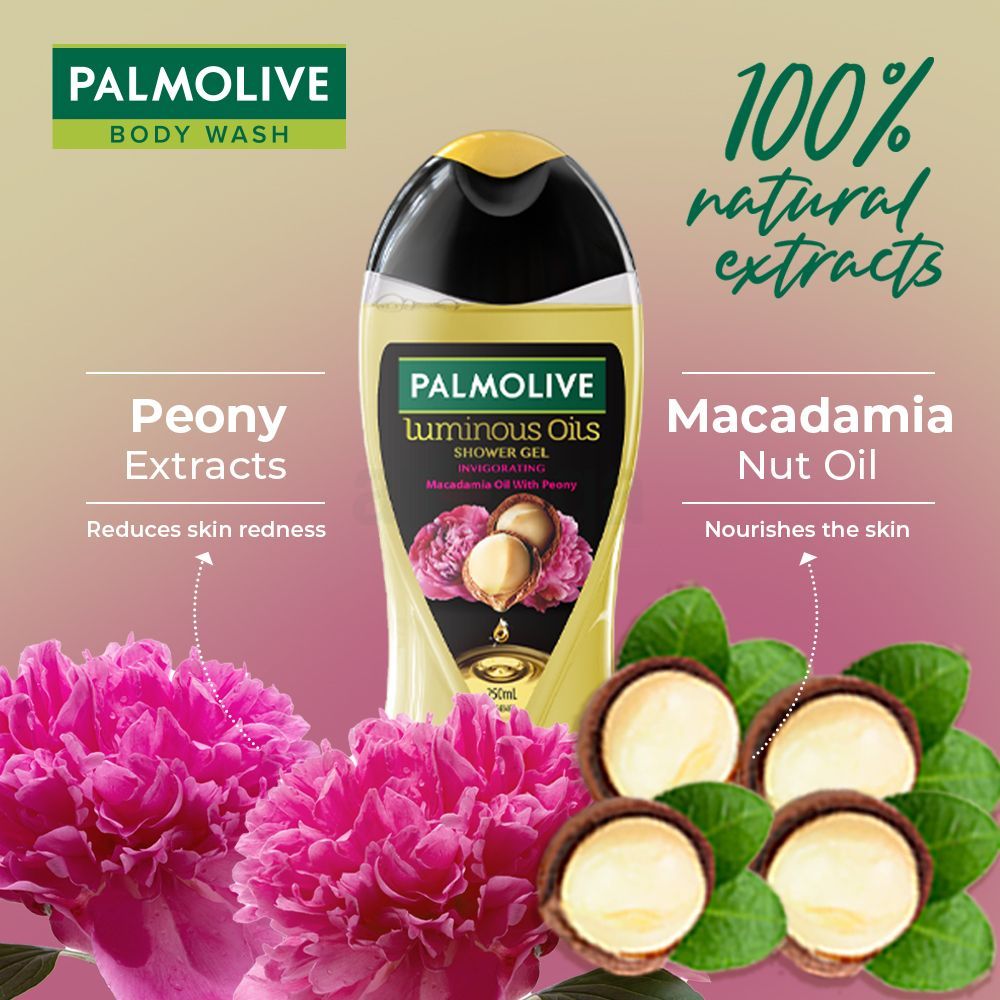 Palmolive Lominous Invigorating Macadamia Oil With Peony Shower Gel 250ml  