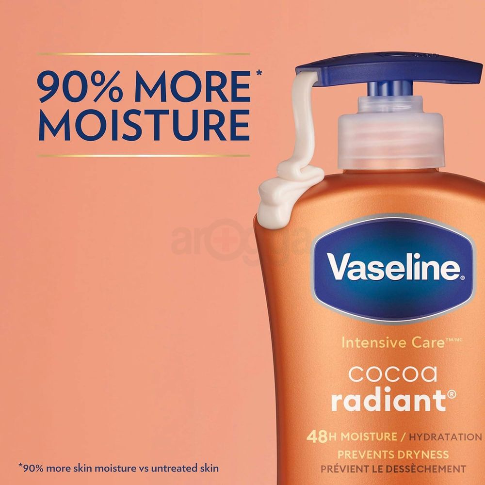 Vaseline Intensive Care Cocoa Radiant Body Lotion with Pure Cocoa Butter  