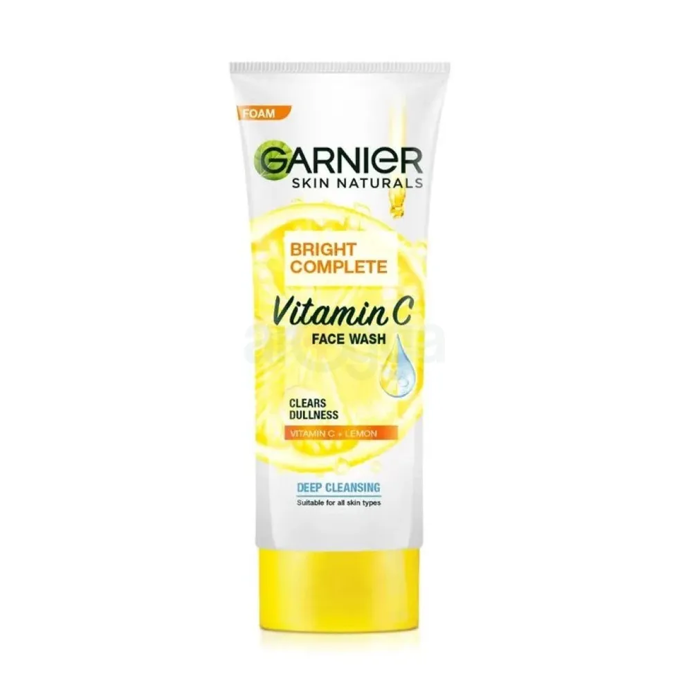 Garnier Bright Complete Vitamin C Deep Cleansing Face Wash with Vitamin C and Lemon for All Skin Types  