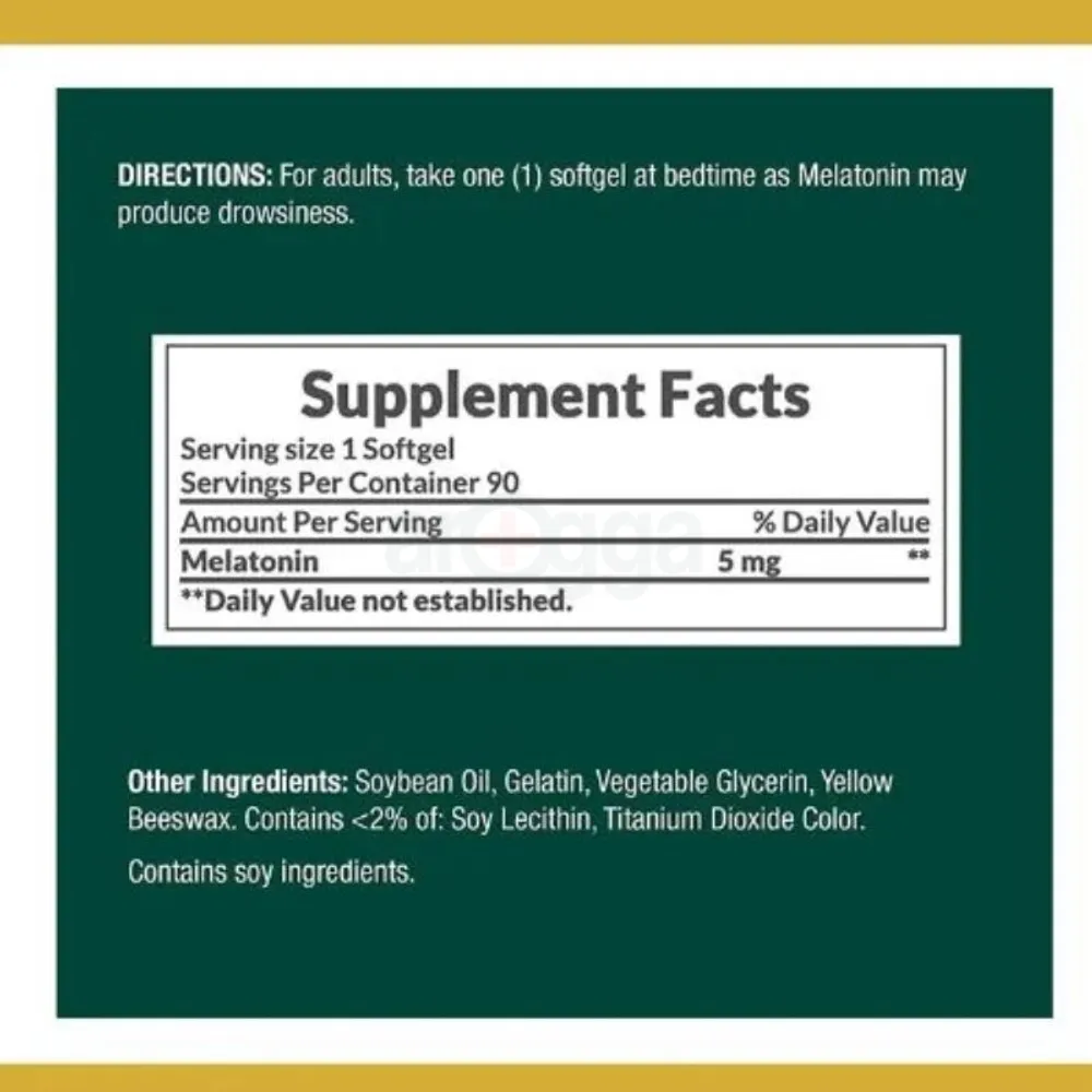 Nature’s Bounty Melatonin 5 mg 90 Softgels  