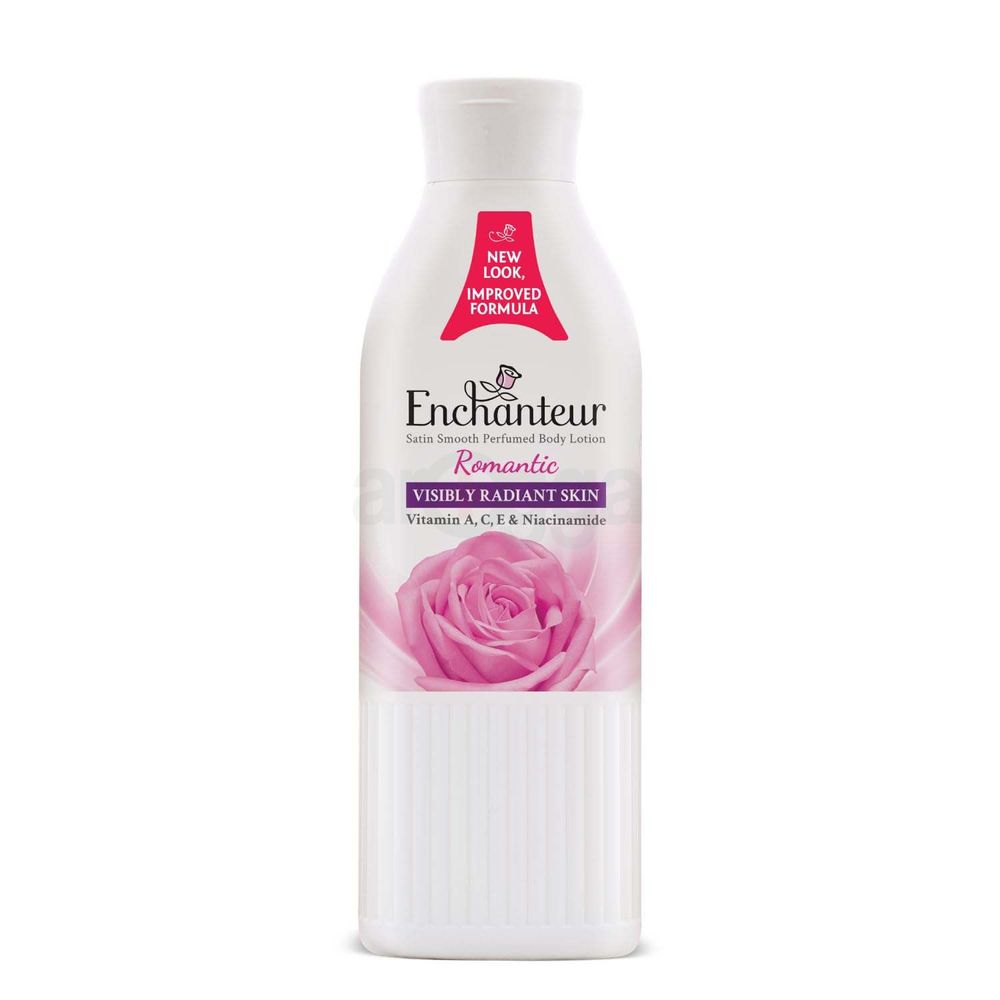 Enchanteur Romantic Satin Smooth Perfumed Lotion with Vitamin A, C, E & Niacinamide  