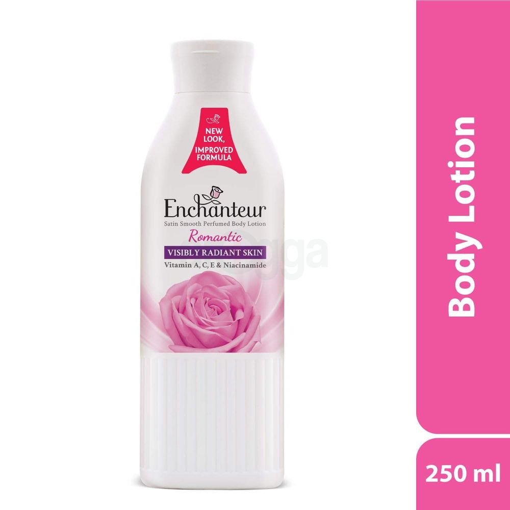 Enchanteur Romantic Satin Smooth Perfumed Lotion with Vitamin A, C, E & Niacinamide  