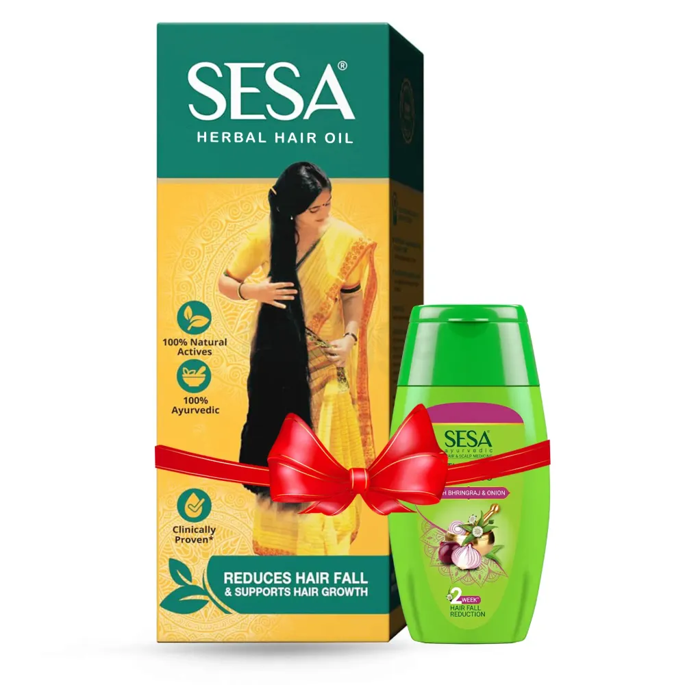 Sesa Herbal Hair Oil 200 ml + Free Sesa Shampoo 50 ml  