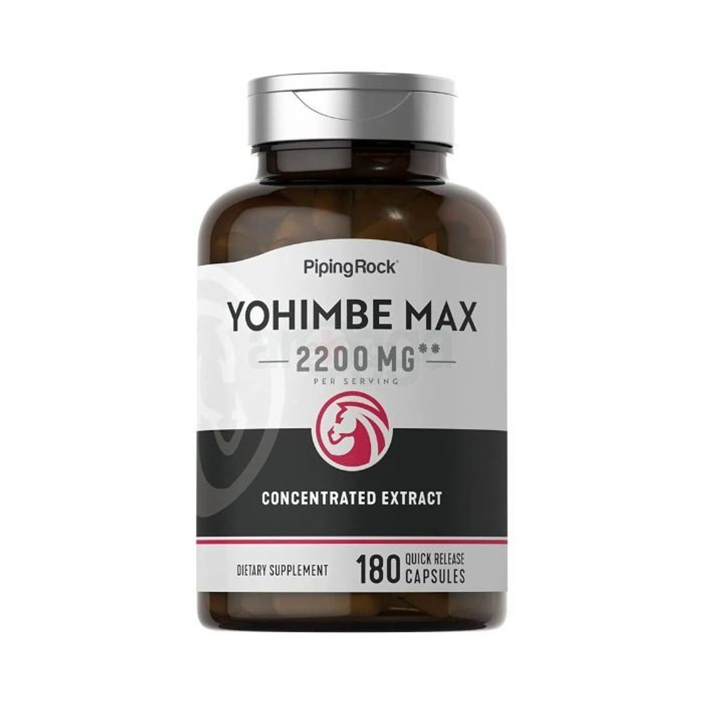 PipingRock Yohimbe Max 2200mg | 180 Capsules  