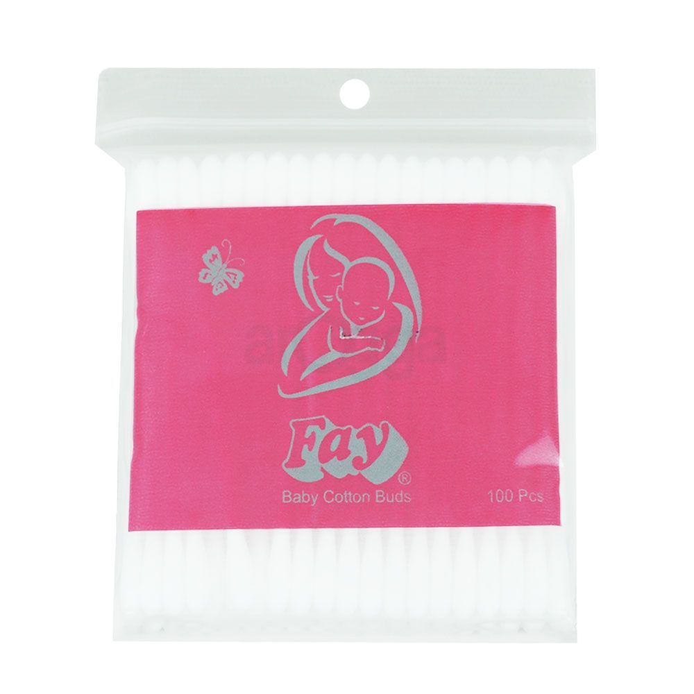 Fay Baby Cotton Buds 100 Pcs Zip Bag  