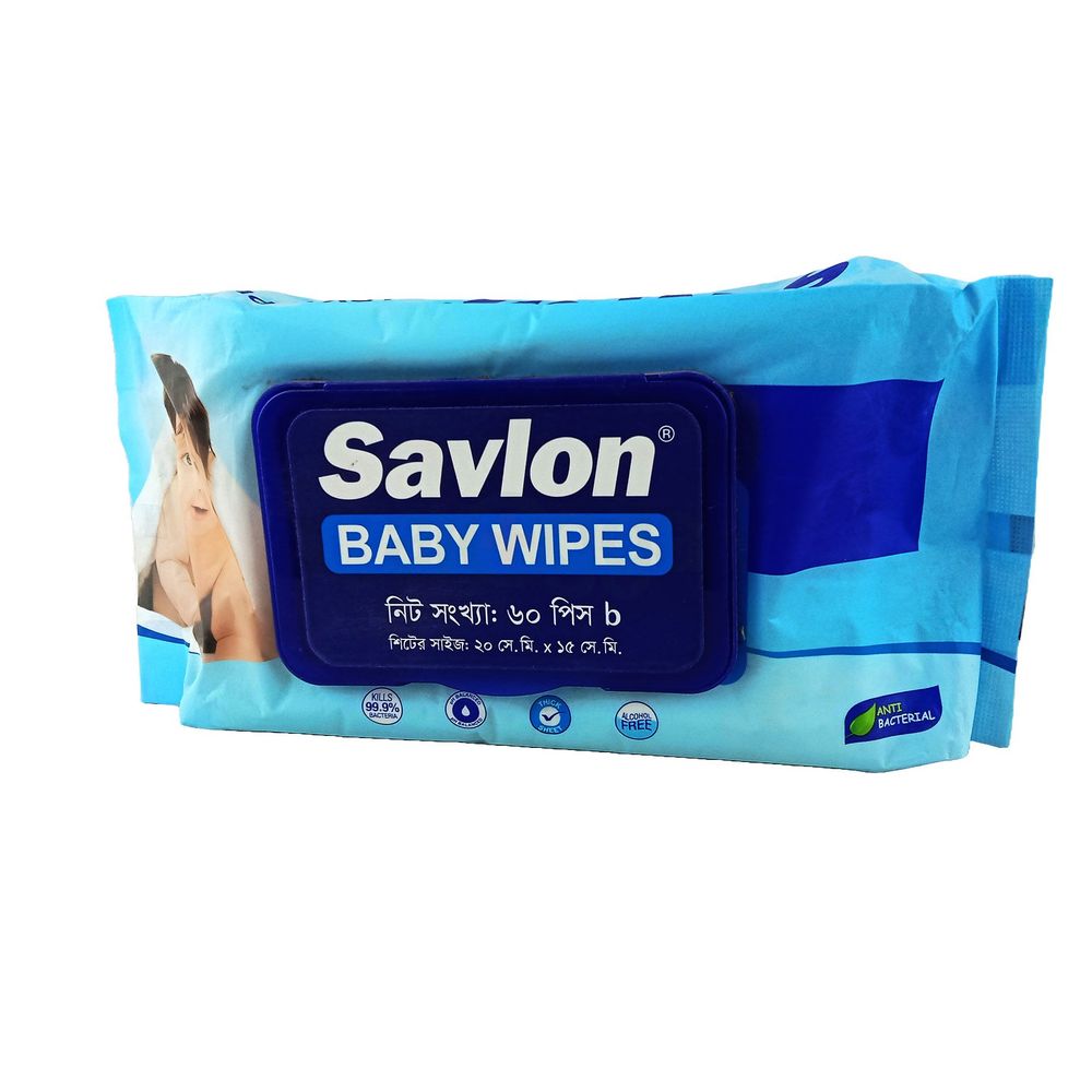 Savlon Baby Wipes 60's Pack  