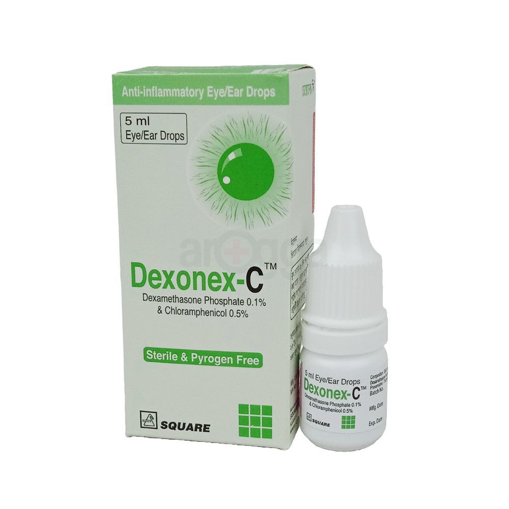 Dexonex-C 0.1%+0.5% Eye/Ear Drops