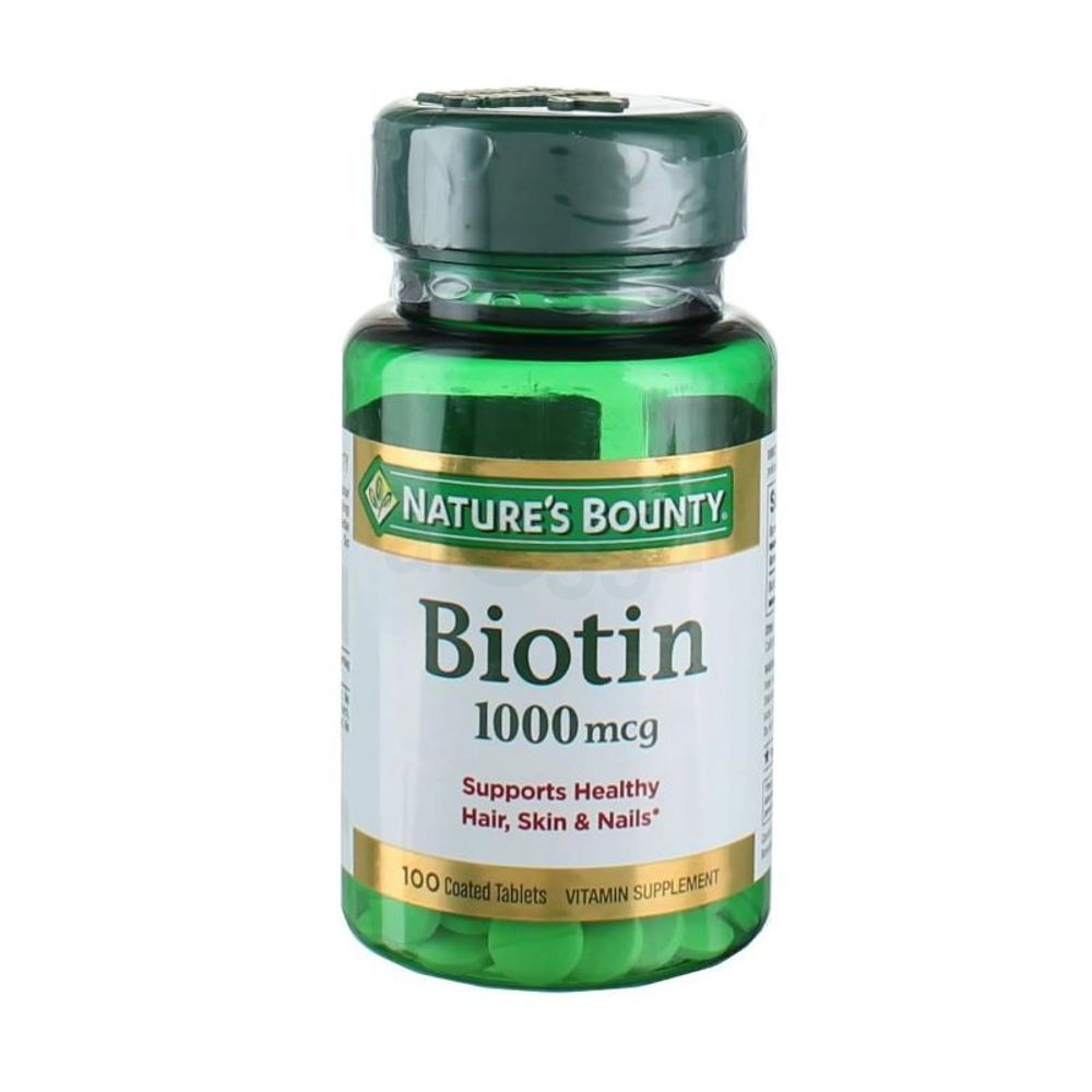 Nature's Bounty Biotin 1000mcg 100 Capsules Supports Healthy Hair Skin Nails  