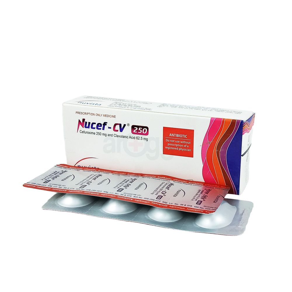 Nucef CV 250mg+62.5mg Tablet