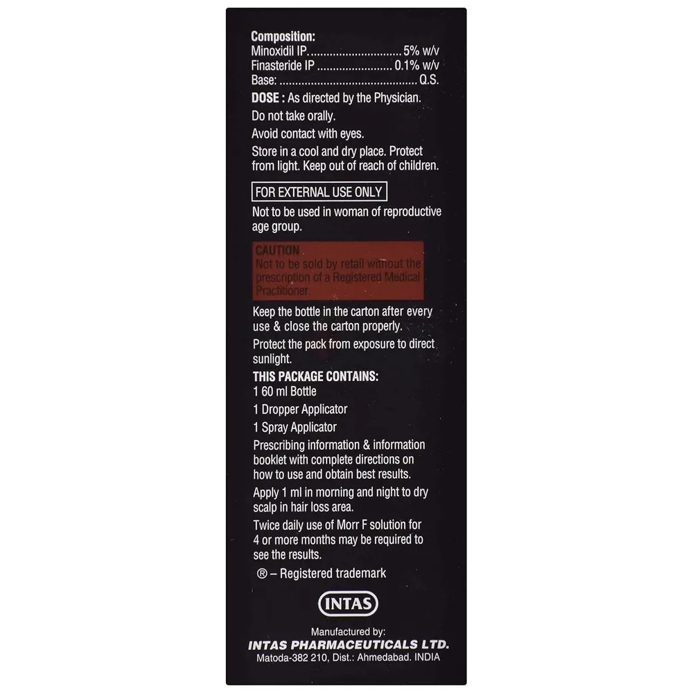 Morr F 5% Minoxidil & Finastride Lipid Solution For Topical Application 60ml  