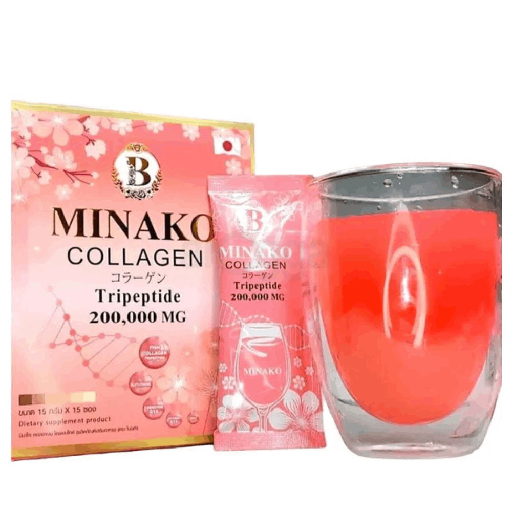 Minako Collagen Tripeptide 200000mg Dietary Supplement Product 15 Sachets  