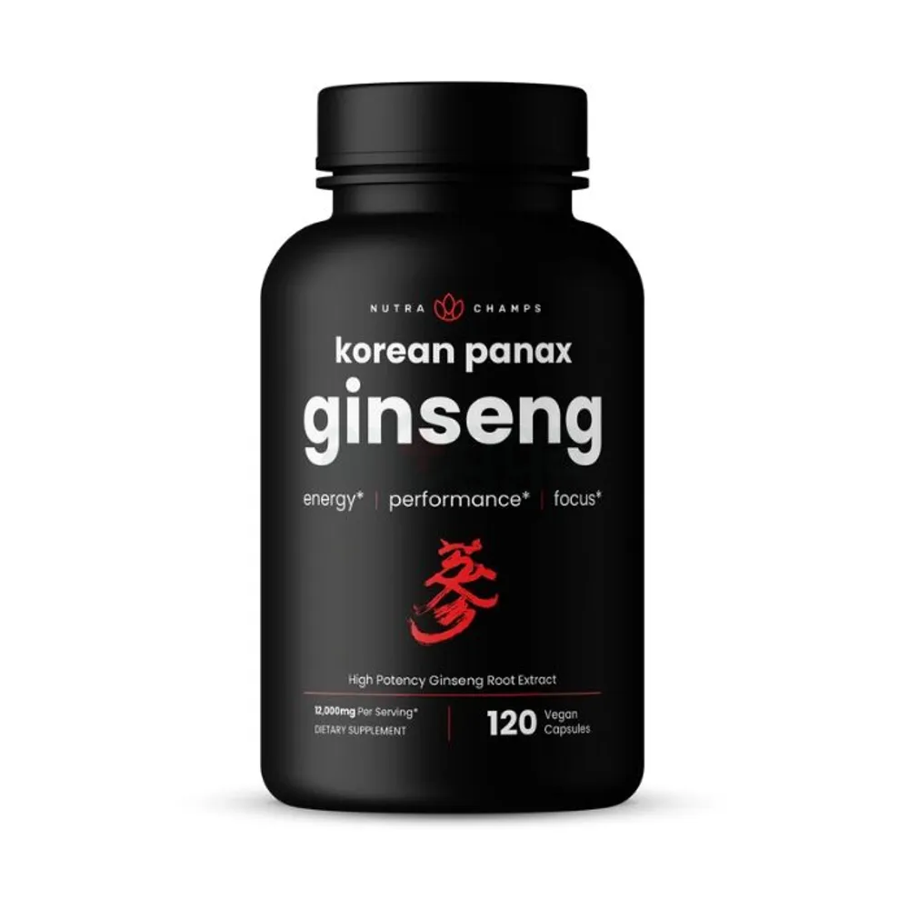 NutraChamps Korean Red Panax Ginseng Supplement 120 Capsules  