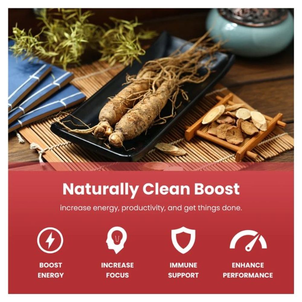 NutraChamps Korean Red Panax Ginseng Supplement 120 Capsules  