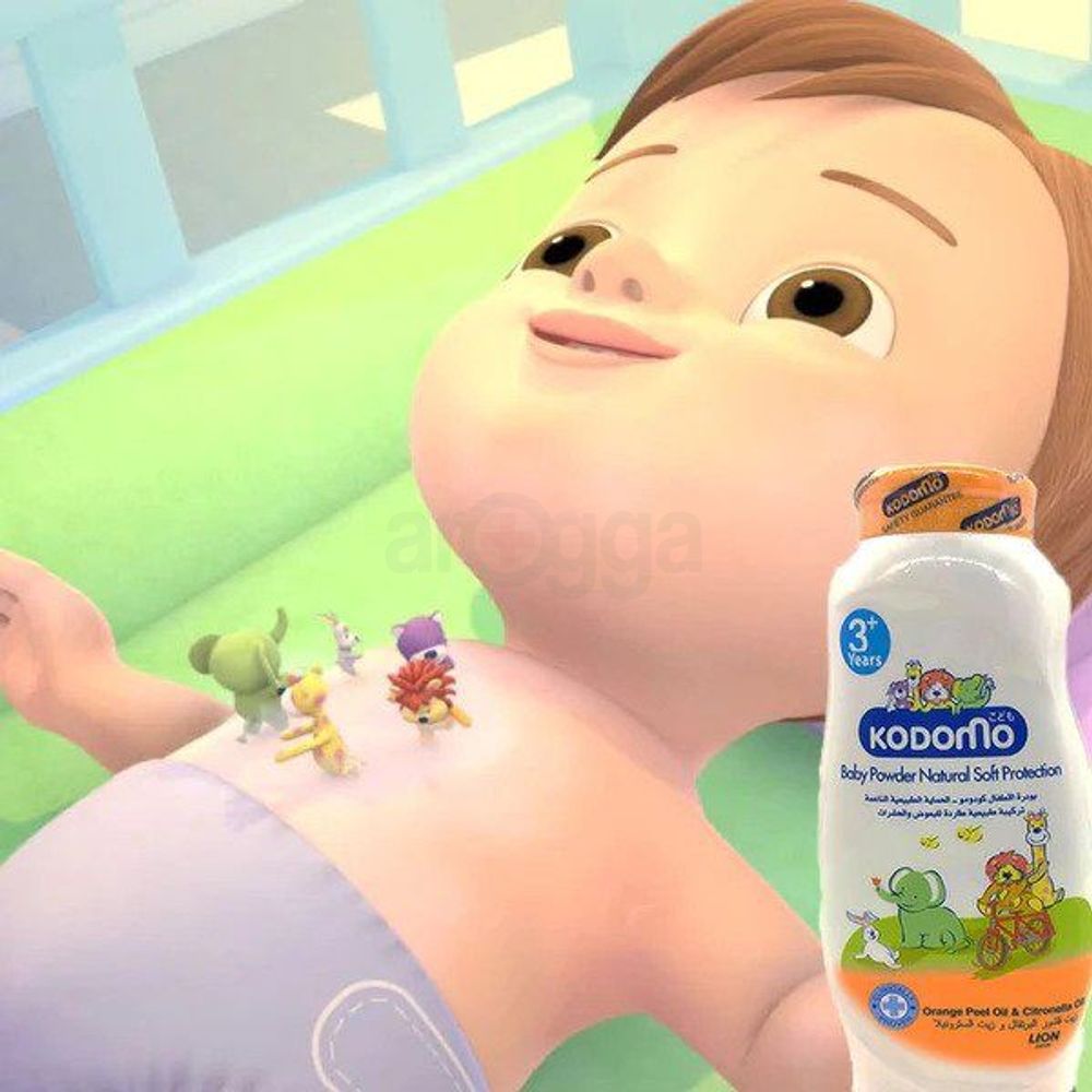 Kodomo Natural Soft Protection Baby Powder with Orange Peel Oil & Citronella Oil  