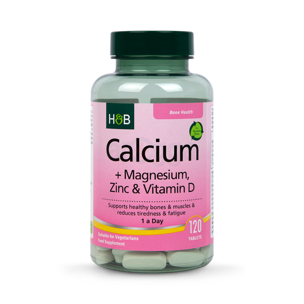 Holland & Barrett Calcium + Magnesium, Zinc & Vitamin D 120 Tablets  