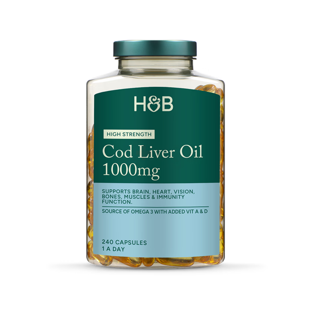 Holland & Barrett Pure Cod Liver Oil 1000mg 240 Capsules  