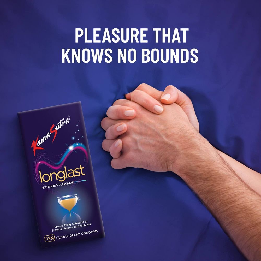 KamaSutra Longlast Climax Dotted Extended Pleasure Condoms - 12's Pack (India)  