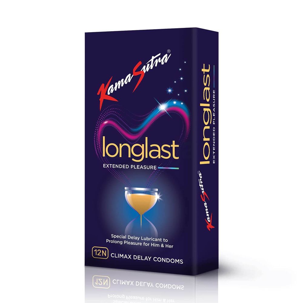 KamaSutra Longlast Climax Dotted Extended Pleasure Condoms - 12's Pack (India)  