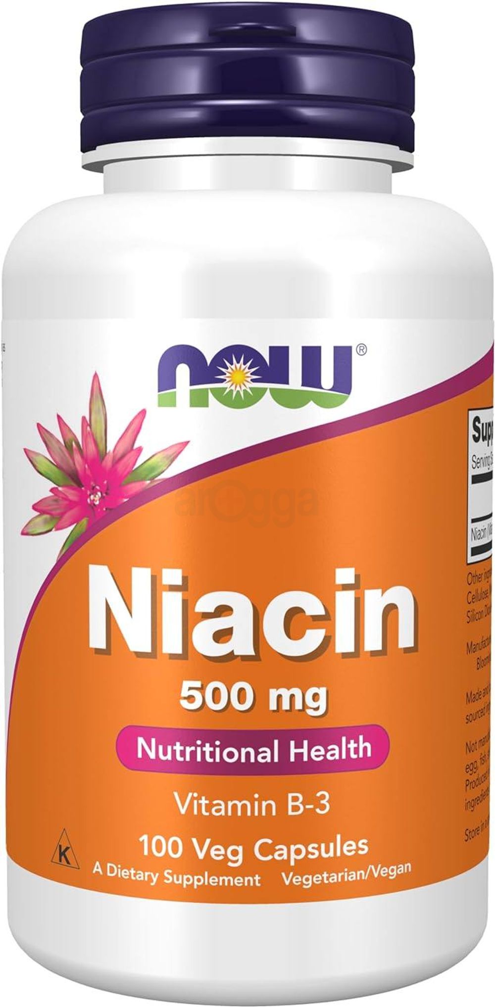 NOW Supplements, Niacin (Vitamin B-3) 500 mg, Essential B-Group Vitamin*, Nutritional Health, 100 Capsules  