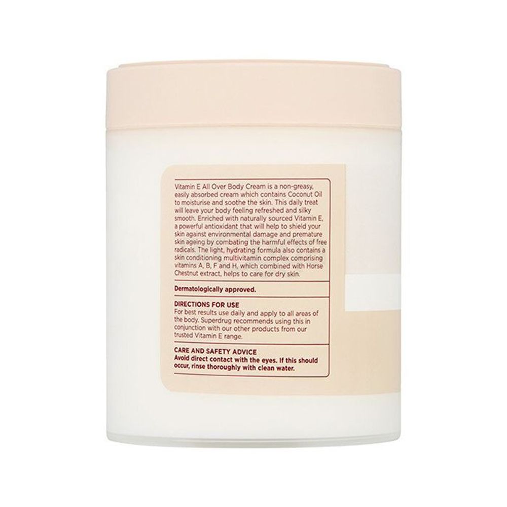 Superdrug VItamin E All Over Body Cream for Normal to Dry Skin  
