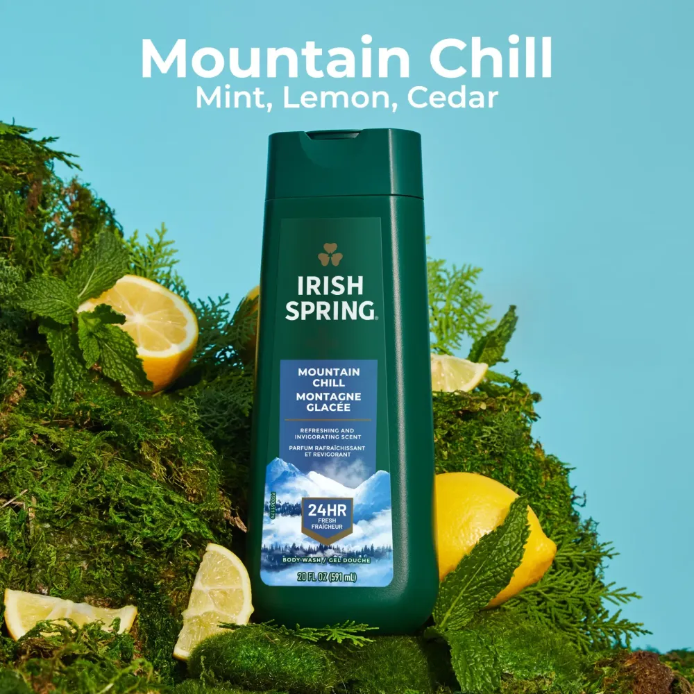 Irish Spring Mountain Chill Body Wash for Men  