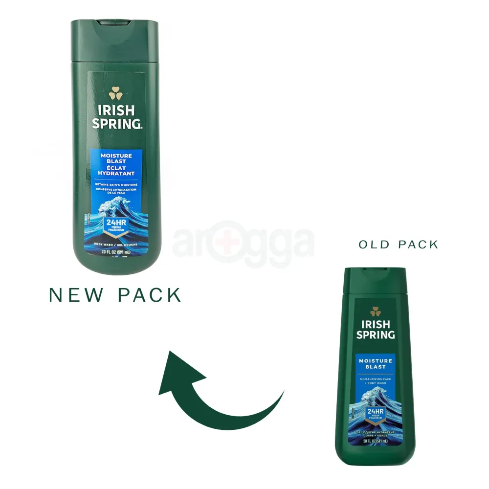 Irish Spring Moisture Blast Body Wash for Men  