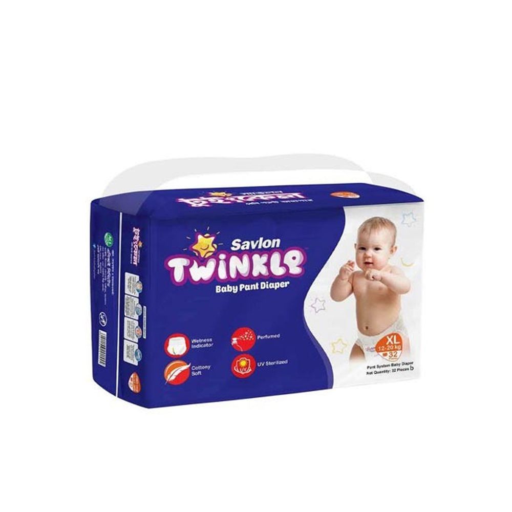 Savlon Twinkle Baby Pant Diaper XL 32 pcs (12-20 kg)  