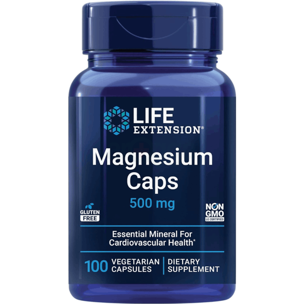 Life Extension Magnesium Caps, 500 mg,100 Vegetarian Capsules  