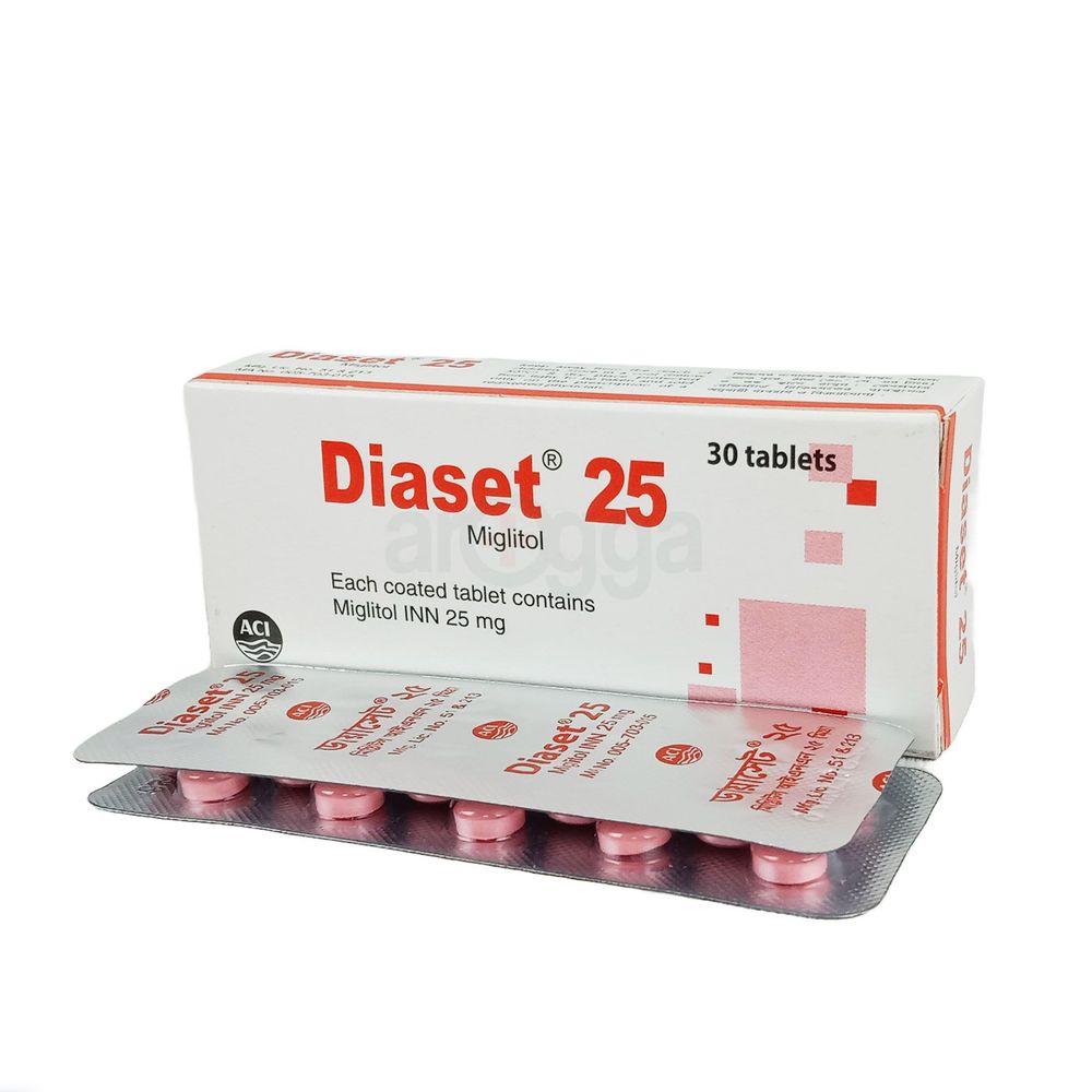 Diaset 25mg Tablet - Arogga Online Pharmacy