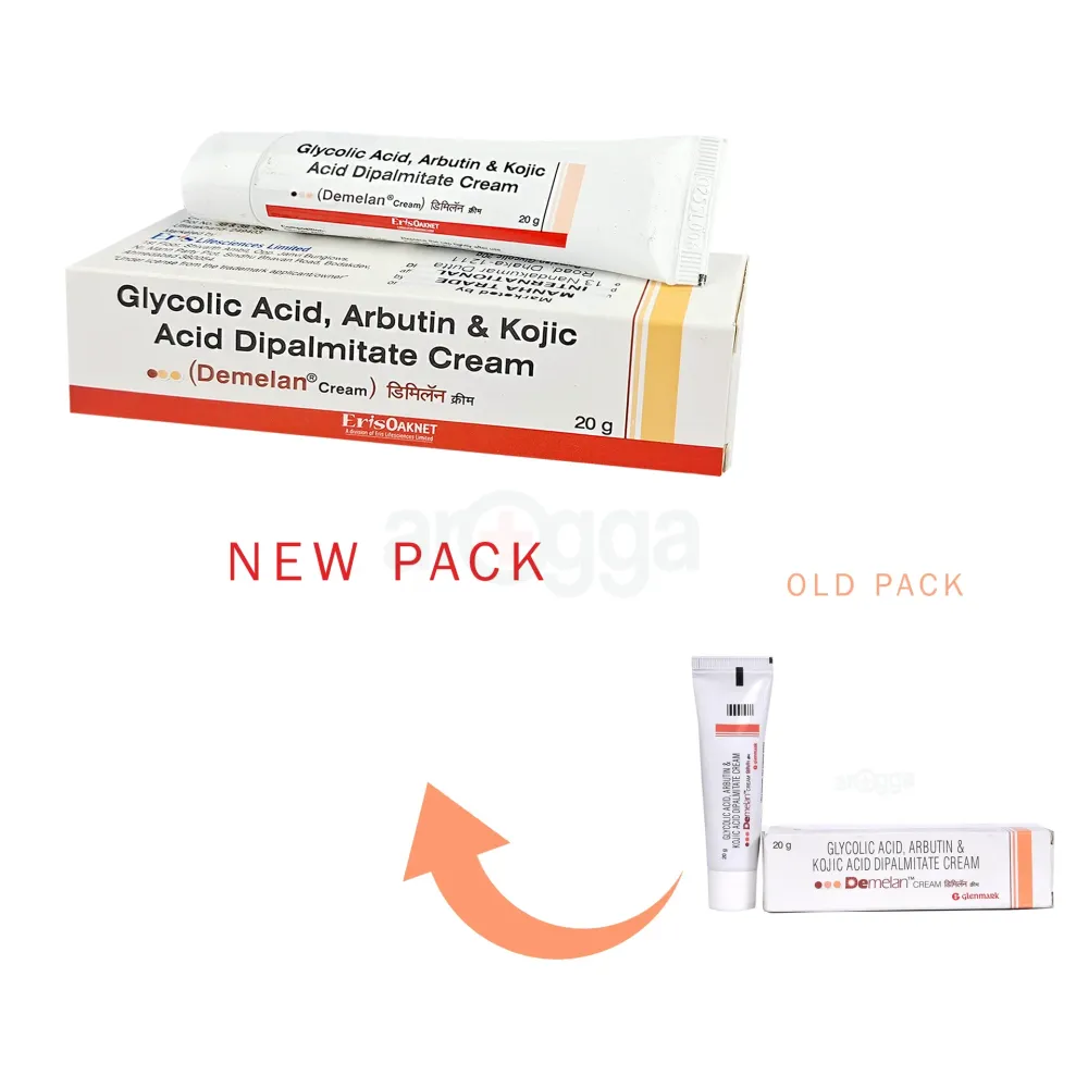 Demelan Glycolic Acid, Arbutin & Kojic Acid Dipalmitate Cream 20gm  