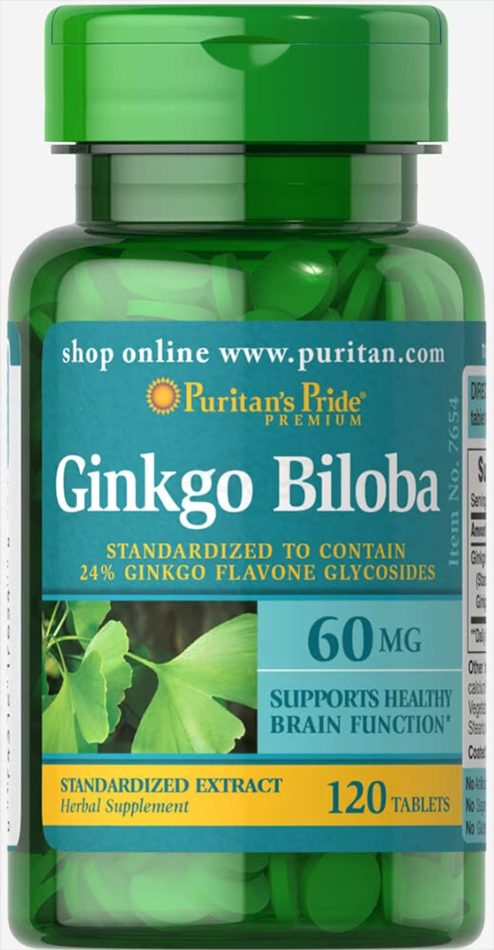 Puritan’s Pride Ginkgo Biloba 60mg 120 Tablets  