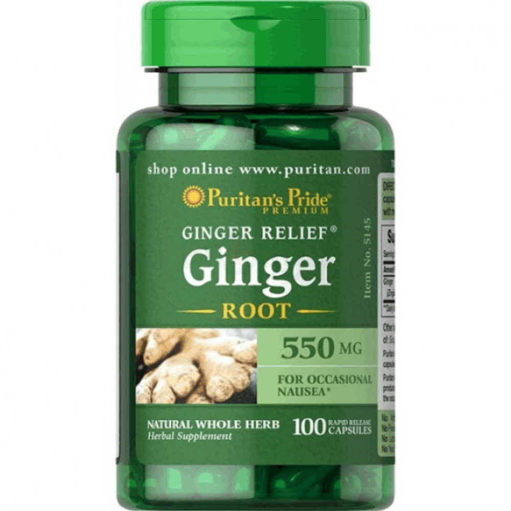 Puritan's Pride Ginger Root 550mg 100 Capsules  