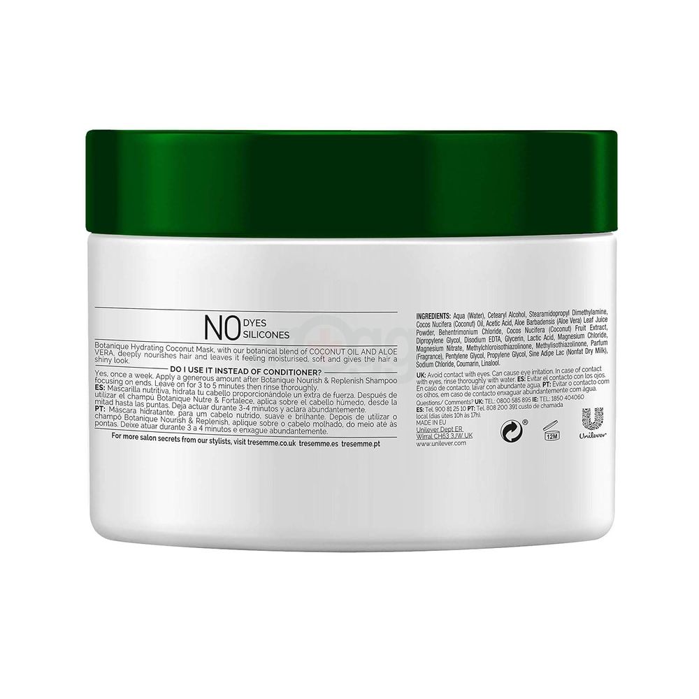 Tresemme Botanique Nourish & Replenish Hydrating Coconut Mask with Coconut Oil & Aloe Vera  