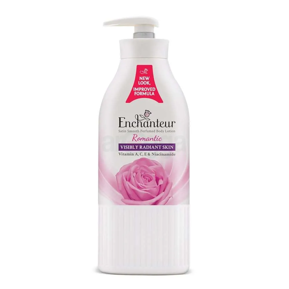 Enchanteur Romantic Satin Smooth Perfumed Lotion with Vitamin A, C, E & Niacinamide  
