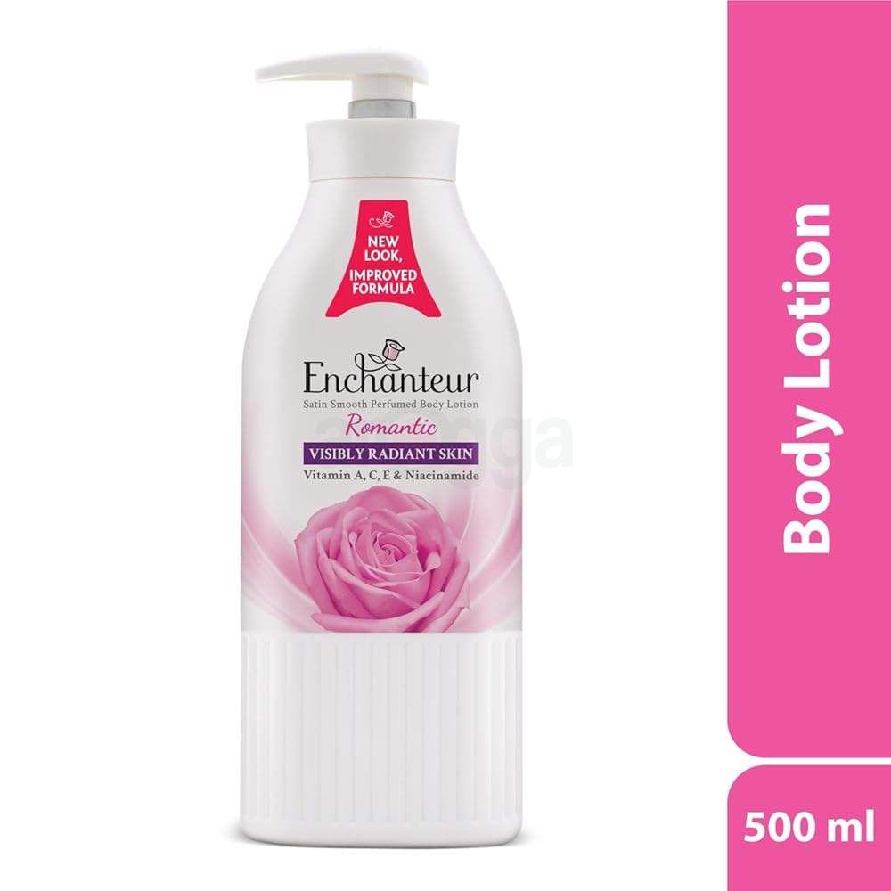 Enchanteur Romantic Satin Smooth Perfumed Lotion with Vitamin A, C, E & Niacinamide  