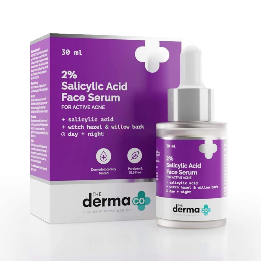 The Derma Co 2% Salicylic Acid Face Serum for Active Acne  