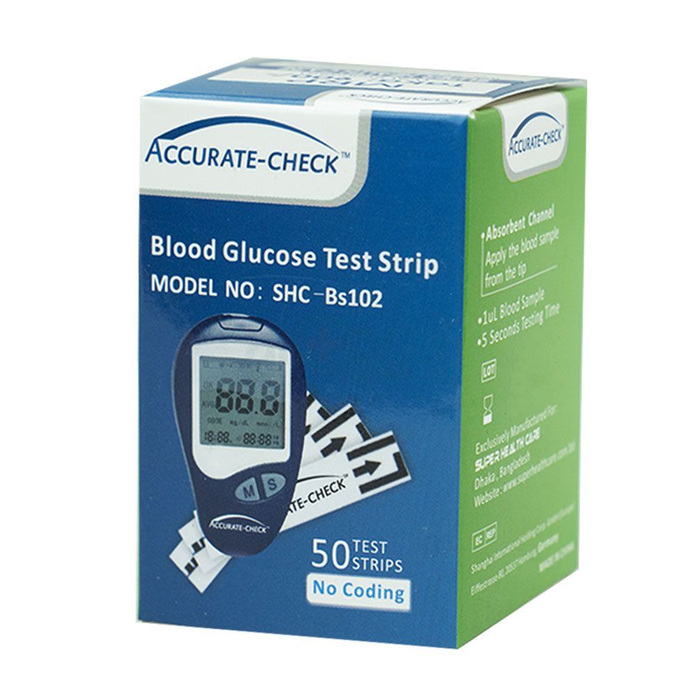 Accurate-Check Blood Glucose Strip 50's Pack  