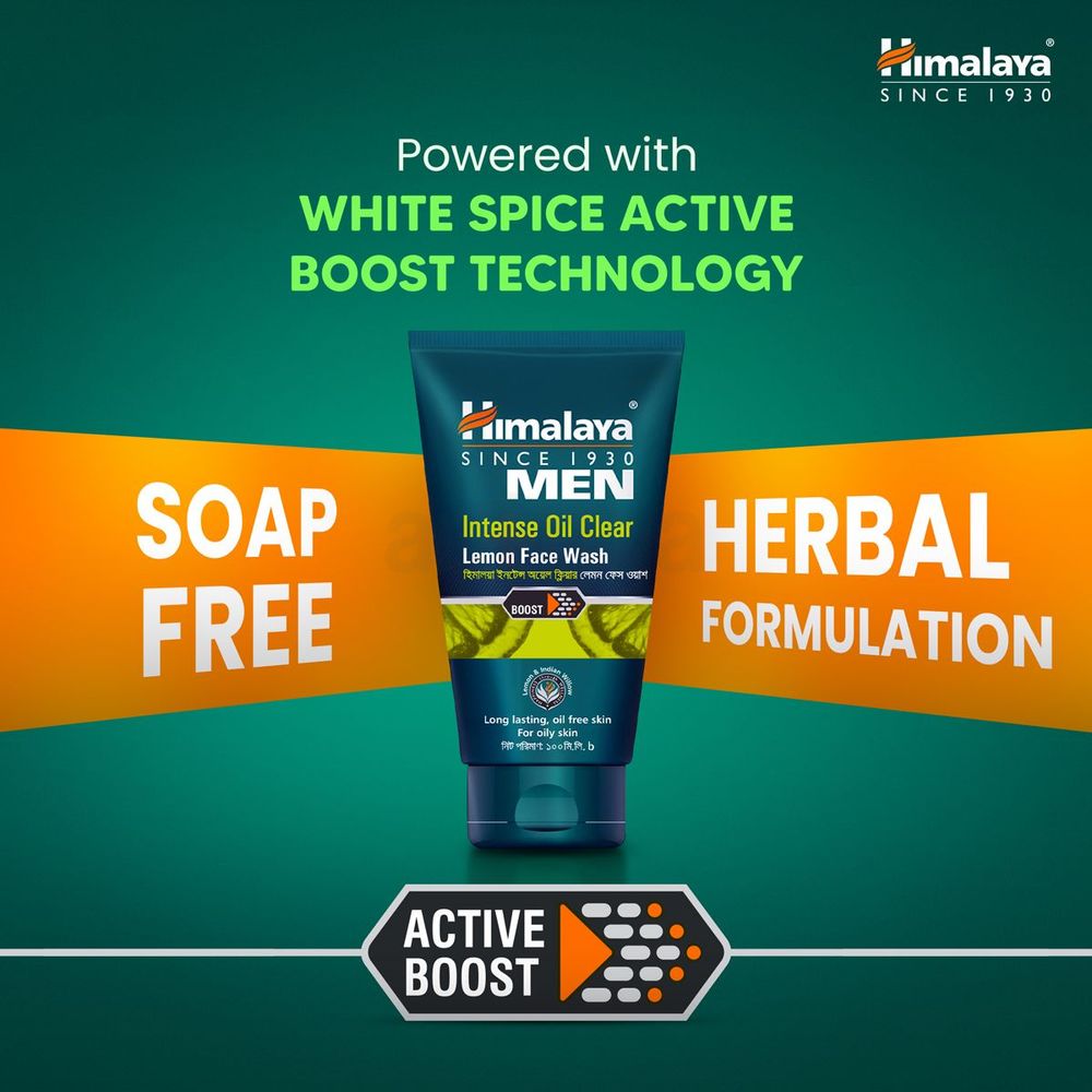 Himalaya Men Intense Oil Clear Lemon Face Wash 100ml  