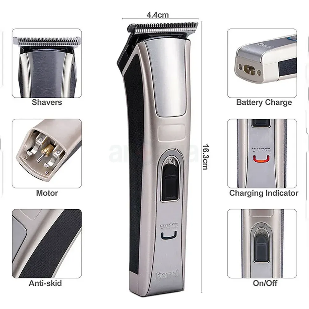 Kemei KM-5017 Professional Cordless Hair Beard Trimmer Shaver Clipper for Men  