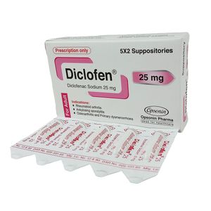 Diclofen 25mg Suppository