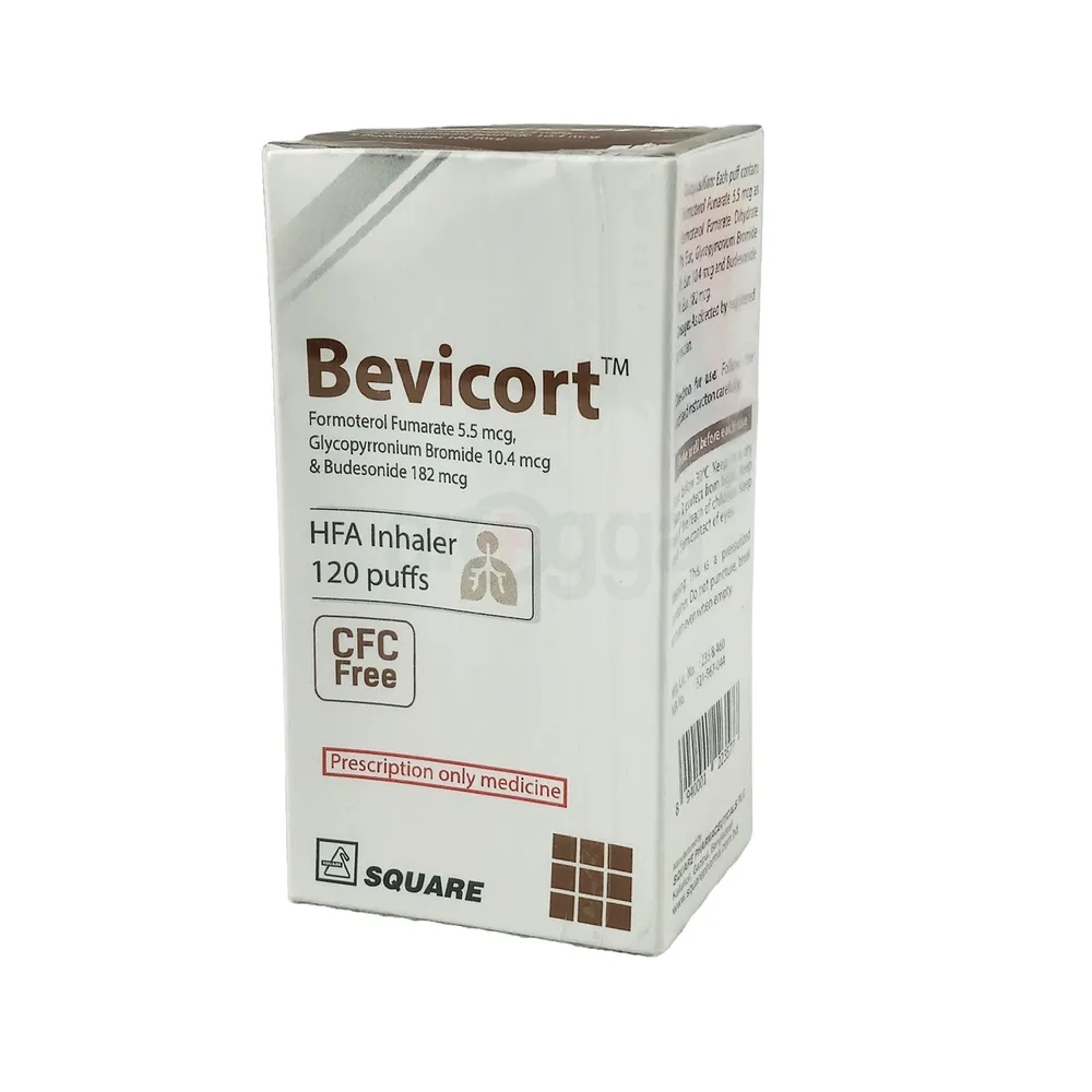 Bevicort Inhaler 182mcg+10.4mcg+5.5mcg/puff Inhaler