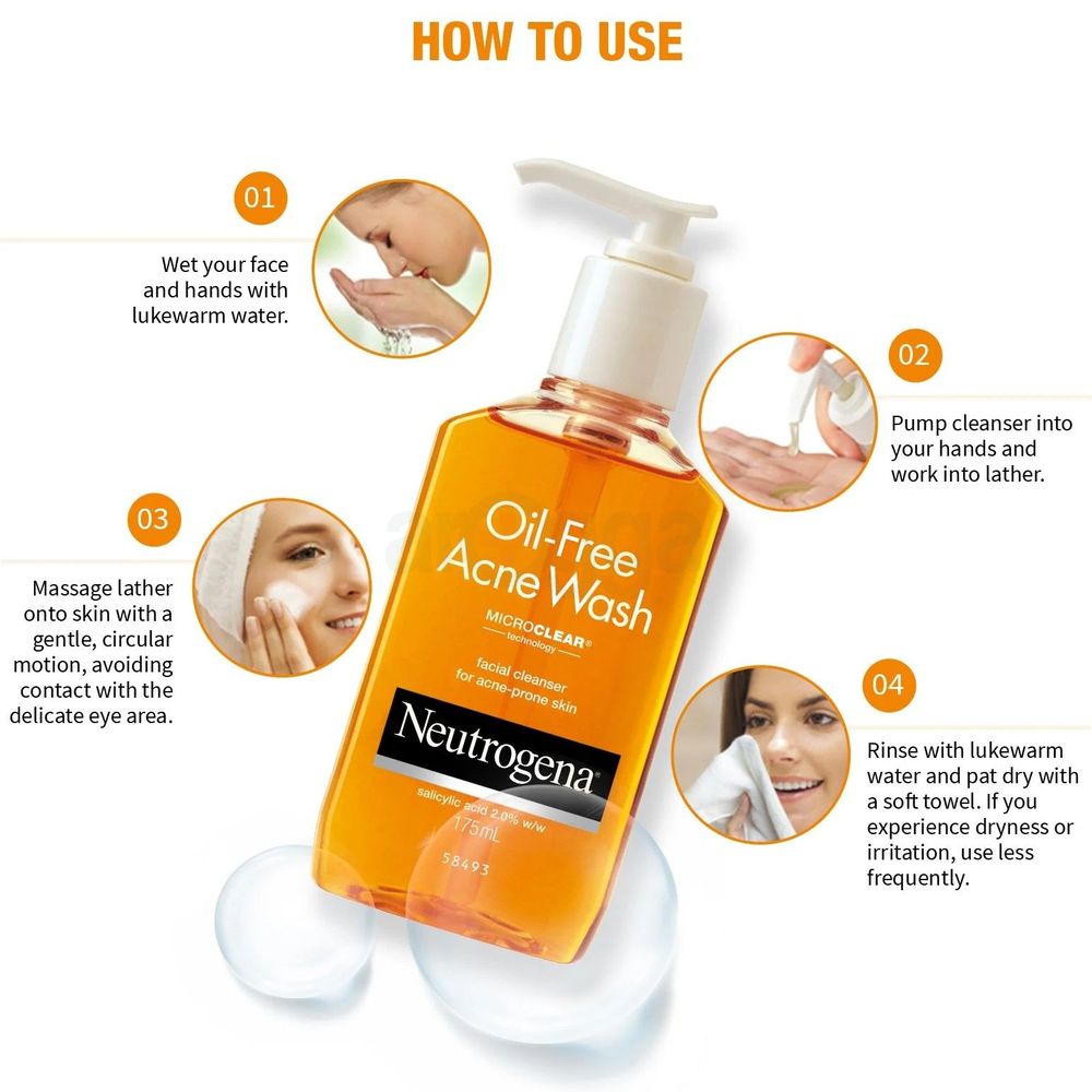 Neutrogena Oil Free Acne Wash for Acne Prone Skin with Salicylic Acid  